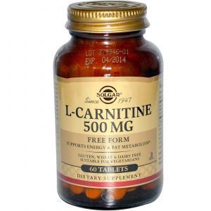 L-карнитин, Solgar, 500 мг, 60 таблето