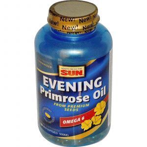 Омега-6, Масло вечерней примулы, Evening Primrose Oil, Health From The Sun, 500 мг, 180 
гелевых капсул