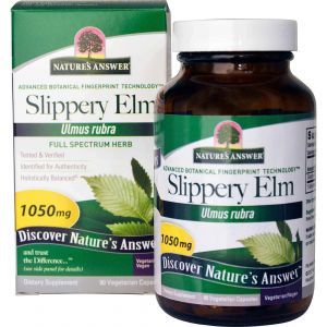 Скользкий вяз (Slippery Elm), Nature's Answer, 1050 мг, 90 капсул