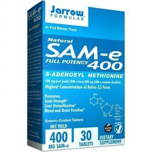 S-Аденозилметіонін, Natural SAM-e, Jarrow Formulas, 400 мг, 30 табл.