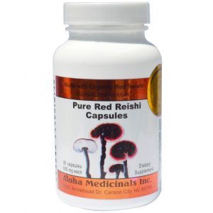 Красные Рейши, Aloha Medicinals Inc., 500 мг, 90 кап.