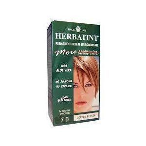 Краска для волос, Herbatint, 7D, золотой блонд, 135 мл.