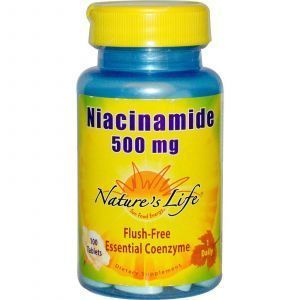 Витамин В3, Nature's Life, Ниацинамид, 500 мкг, 100 т.