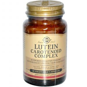 Комплекс каротиноидов, Lutein Carotenoid, Solgar, лютеин, 30  капсул