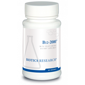 Витамин B12, B12-2000™ Lozenges, Biotics Research, 2000 мкг, 60 леденцов