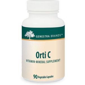 Витамин C с биофлавоноидами и зеленым чаем , Orti C, Genestra Brands, 90 вегетарианских капсул