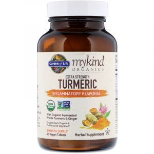 Куркума воспалительный ответ, МyKind Turmeric Inflammatory Response, Garden of Life, 60 таблеток 