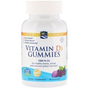 Витамин Д3 (лесные ягоды), Vitamin D3, Nordic Naturals, 1000 МЕ, 60 желе (Default)