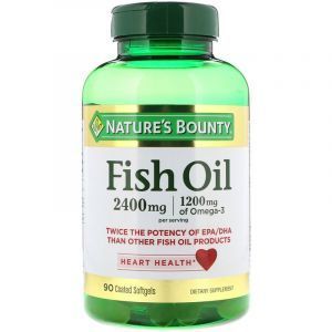 Рыбий жир, усиленная формула, Fish Oil, Nature's Bounty, 2400 мг, 90 капсул с покрытием (Default)