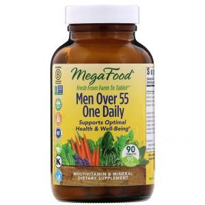 Мультивитамины для мужчин 55, Men Over 55 One Daily, MegaFood, 90 таблеток (Default)
