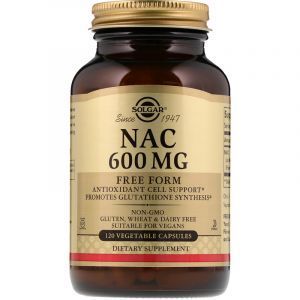 Ацетилцистеин АЦЦ, NAC, Solgar, 600 мг, 120 капcул (Default)
