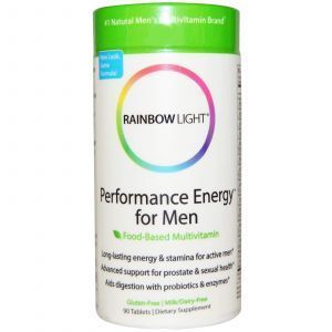 Витамины для мужчин, Performance Energy, Rainbow Light, 90 табл