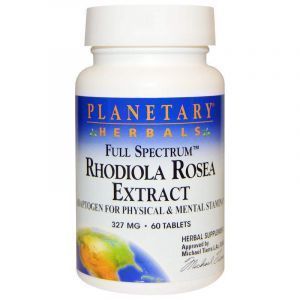 Родиола розовая, полный спектр, Rhodiola Rosea, Planetary Herbals, 327 мг, 60 таблеток
