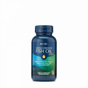 Рыбий жир, Triple Strength Fish Oil, GNC, 1000 мг ДГК / ЭПК, 60 мини гелевых капсул