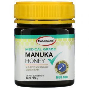 Манука мед 12+, для медицинских целей, Manuka Honey, Manuka Guard, 400 MGO, 250 г