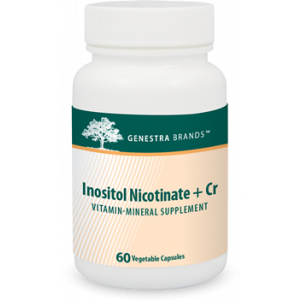 Инозитол (никотинат)  и хром,  Inositol Nicotinate + Cr, Genestra Brands,  60 вегетарианских капсул