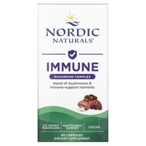 Поддержка иммунитета, Immune, Mushroom Complex, Nordic Naturals, 60 капсул
