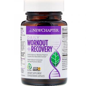 Предтренировочные комплксы, Daily Workout + Recovery, New Chapter, 30 вегетарианских капсул
