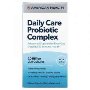 Пробиотический комплекс, Daily Care Probiotic Complex, American Health, ежедневный, 20 млрд КОЕ, 60 веганских капсул
