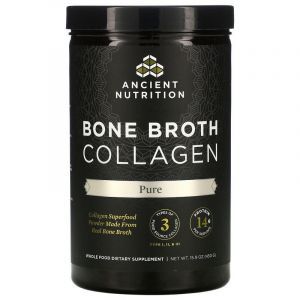 Коллаген из костного бульона, Bone Broth Collagen, Dr. Axe / Ancient Nutrition, очищенный, 450 г
