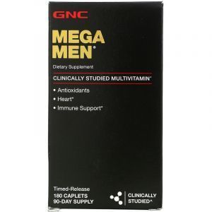 Мультивитаминный комплекс для мужчин, Mega Men Multivitamin, GNC, 180 капсул