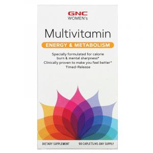Мультикомплекс для женщин, Women's Multivitamin, Energy & Metabolism, GNC, 90 каплет