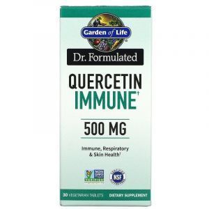 Кверцетин для иммунитета, Quercetin Immune, Garden of Life, Dr. Formulated, 500 мг, 30 вегетарианских таблеток
