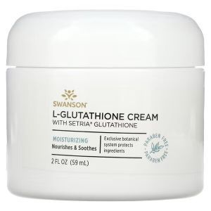 Крем для лица, L-Glutathione Cream, Swanson, с L-глутатионом, 59 мл