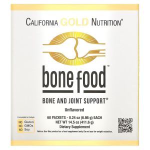 Формула для поддержки здоровья костей, Bone Food, California Gold Nutrition, 60 пакетиков (6.83 г каждый)