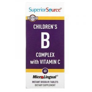 B-комплекс с витамином C для детей, Children's B Complex, Superior Source, 60 быстрорастворимых таблеток