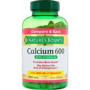 Кальций с витамином Д3, Calcium 600 with Vitamin D3, Nature's Bounty, 250 таблеток (Default)