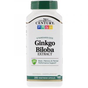 Гинкго Билоба, Ginkgo Biloba, 21st Century, экстракт, 200 капсул (Default)
