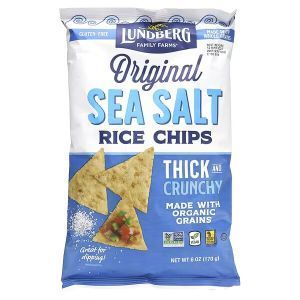 Рисовые чипсы, Rice Chips, Lundberg, органические, морская соль, 170 г
