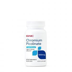 Хром пиколинат, Chromium Picolinate, GNC, 500 мкг, 90 вегетарианских таблеток