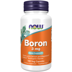 Бор, Boron, Now Foods, 3 мг, 100 вегетарианских капсул