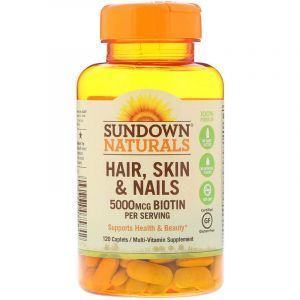 Витамины для волос, кожи и ногтей, Sundown Natutals , 120табл (Default)
