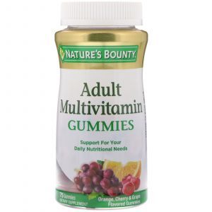 Мультивитамины + В12 и витамин С для взрослых, Multivitamin Gummies, Nature's Bounty, 75 конфет (Default)