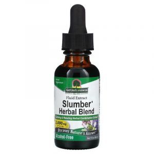 Травяная смесь для сна, Slumber Herbal Blend, Nature's Answer, без спирта, 2000 мг, 30 мл
