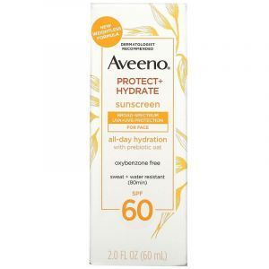 Солнцезащитный крем для лица, Protect + Hydrate, Aveeno, SPF 60, 60 мл