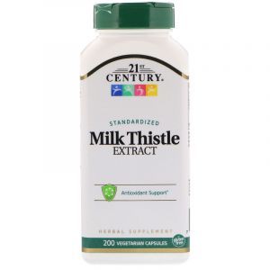 Расторопша, Milk Thistle, 21st Century, экстракт, 200 капсул (Default)