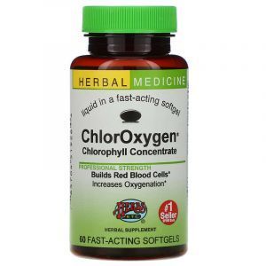 Хлорофилл концентрат, ChlorOxygen, Herbs Etc., 60 гелевых капсул
