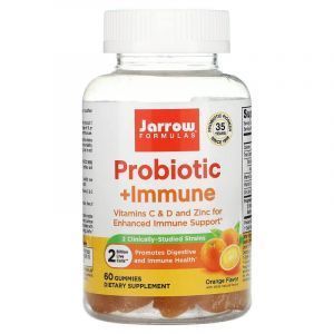 Пробиотик + поддержка иммунитета, Probiotic + Immune, Jarrow Formulas, вкус апельсина, 90 жевательных конфет
