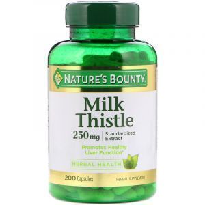 Расторопша (Milk Thistle), Nature's Bounty, 250 мг, 200 капсул (Default)