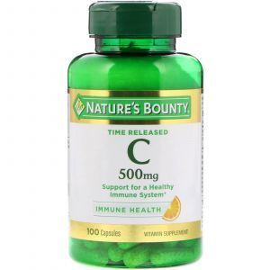 Витамин С, Vitamin C, Nature's Bounty, чистый, 500 мг, 100 капсул (Default)