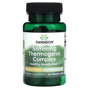Термогенный комплекс для похудения, Slimming Thermogenic Complex, Swanson,  450 мг, 60 растительных капсул