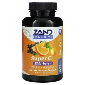 Витамин С + бузина с цинком и витамином D3, Super C+, Zand, Immunity, 60 таблеток

