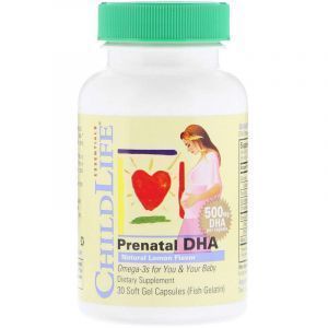 Рыбий жир для беременных, Prenatal DHA, ChildLife, 500 мг, 30 капсул (Default)