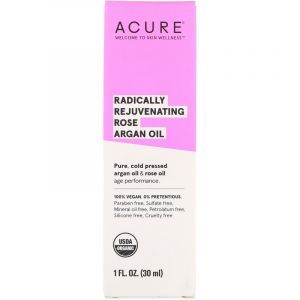 Аргановое масло марокканское, Argan Oil, Acure Organics, омолаживающее, розовое, 30 мл (Default)