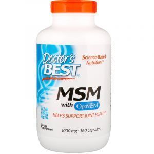 Метилсульфонилметан, МСМ, Best MSM, Doctor's Best, 1000 мг, 360 капсул (Default)