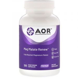 Магний малат, Mag Malate Renew, Advanced Orthomolecular Research AOR, 120 капсул